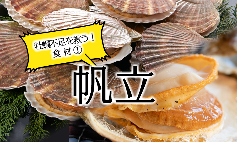 牡蠣不足を救う食材①帆立
