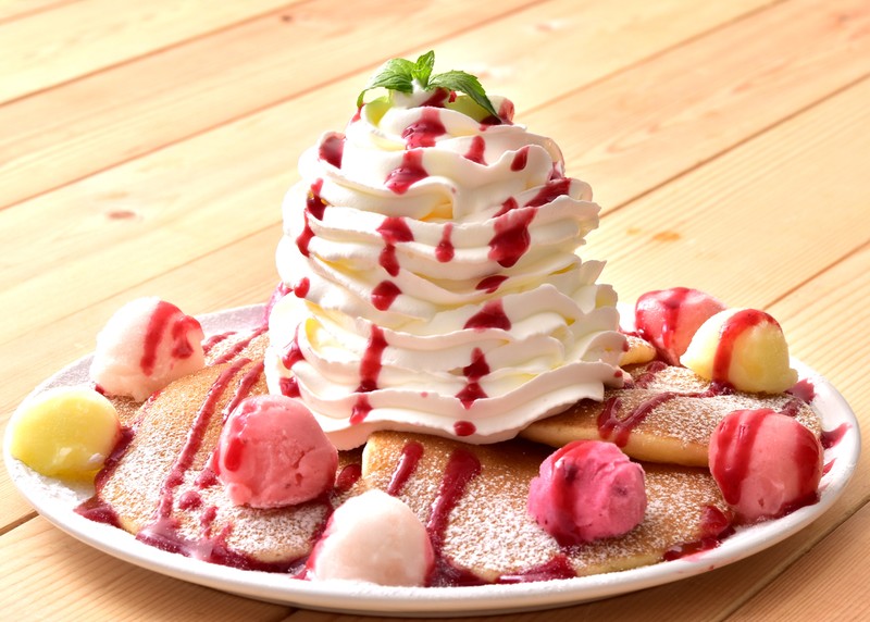 もこもこホイップを使ったパンケーキ
